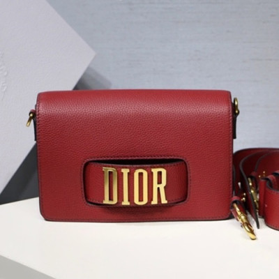 Dior 2019 Leather Chain Shoulder Bag ,25CM - 디올 2019 레더 여성용 체인 숄더백,DIOB0272,25CM,레드