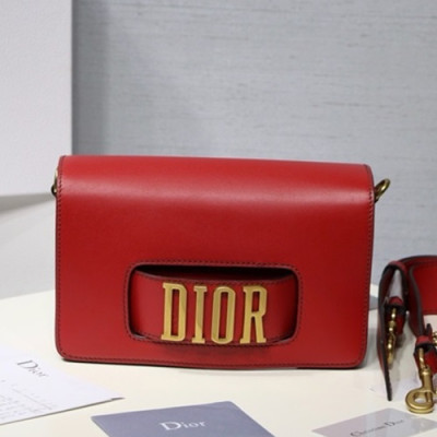 Dior 2019 Leather Chain Shoulder Bag ,25CM - 디올 2019 레더 여성용 체인 숄더백,DIOB0278,25CM,라이트레드