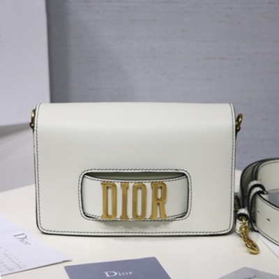 Dior 2019 Leather Chain Shoulder Bag ,25CM - 디올 2019 레더 여성용 체인 숄더백,DIOB0280,25CM,화이트