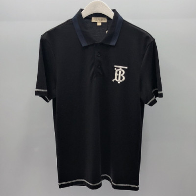 [매장판]Burberry 2019 Mens Logo Polo Cotton Short Sleeved Tshirt - 버버리 남성 로고 폴로 코튼 반팔티 Bur0851x.Size(m - 3xl).블랙