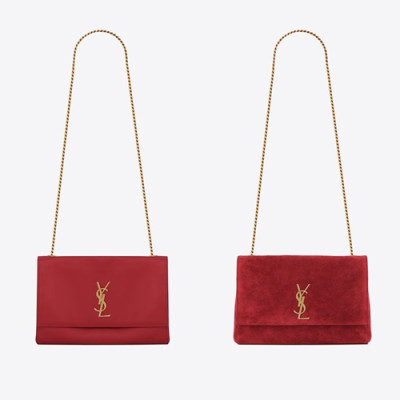 Saint Laurent 2019 Women Kate Reversible Chain Shoulder Bag ,28.5CM - 입생로랑 2019 여성용 케이트 리버서블 체인 숄더백 553804 , SLB0386,28.5CM,레드(금장)