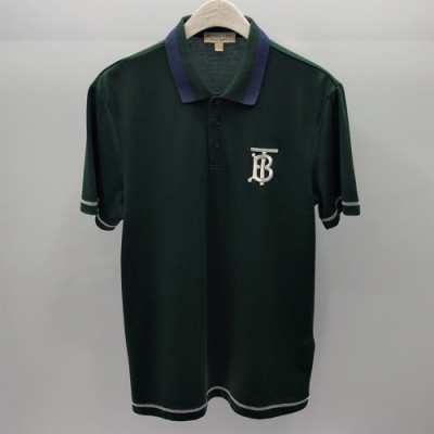 Burberry 2019 Mens Logo Polo Cotton Short Sleeved Tshirt - 버버리 남성 로고 폴로 코튼 반팔티 Bur0852x.Size(m - 3xl).다크그린