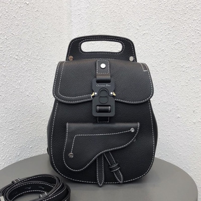 Dior Homme 2019 Mini Saddle Back Pack,23cm - 디올 옴므 2019 남여공용 미니 새들 백팩,DIOB0304,23cm,블랙