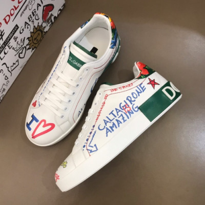 [커스텀급]Dolce&Gabbana 2019 Mens Graffity Leather Sneakers - 돌체앤가바나 2019 남성 그래피티 레더 스니커즈 Dol0220x.Size(240 - 275)