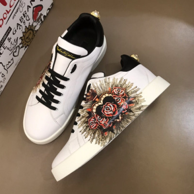[커스텀급]Dolce&Gabbana 2019 Mens Graffity Pearl Leather Sneakers - 돌체앤가바나 2019 남성 그래피티 진주 레더 스니커즈 Dol0221x.Size(240 - 275).화이트