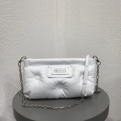 Maison Margiela 2019 Glam Slam Leather Small Chain Shoulder Bag / Clutch Bag,29cm - 메종 마르지엘라 2019 글램 슬램 레더 스몰 체인 숄더백 / 클러치백,MMB0015,29cm,화이트