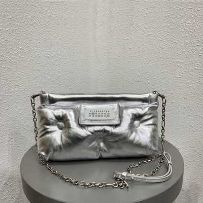 Maison Margiela 2019 Glam Slam Leather Small Chain Shoulder Bag / Clutch Bag,29cm - 메종 마르지엘라 2019 글램 슬램 레더 스몰 체인 숄더백 / 클러치백,MMB0016,29cm,실버