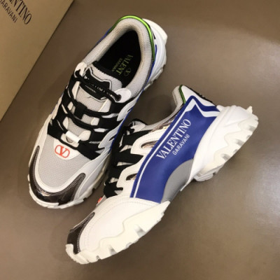 Valentino 2019 Mens Garavani Bounce Sneakers - 발렌티노 남성 로고 레더 스니커즈 Val06x.Size(240 - 280).블루