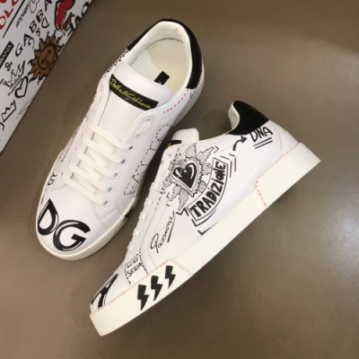 [커스텀급]Dolce&Gabbana 2019 Mens Graffity Pearl Leather Sneakers - 돌체앤가바나 2019 남성 그래피티 진주 레더 스니커즈 Dol02x.Size(240 - 275).화이트