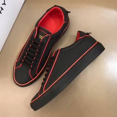 Givenchy 2019 Mens Logo Leather Sneakers - 지방시 남성 로고 레더 스니커즈 Giv01x.Size(240 - 270).블랙