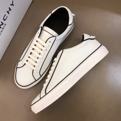 Givenchy 2019 Mens Logo Leather Sneakers - 지방시 남성 로고 레더 스니커즈 Giv02x.Size(240 - 270).화이트