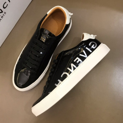 Givenchy 2019 Mens Logo Leather Sneakers - 지방시 남성 로고 레더 스니커즈 Giv03x.Size(240 - 270).블랙
