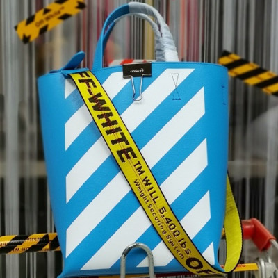 Off White 2019 Leather Tote Shoulder Bag,29cm - 오프화이트 2019 레더 남여공용 토트 숄더백,OFFB0058,29cm,블루