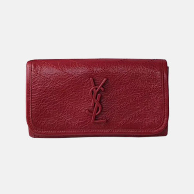 Saint Laurent 2019 Ladies Niki Wallet,20cm -입생로랑 2019 여성용 니키 장지갑 SLW0010,20CM,레드