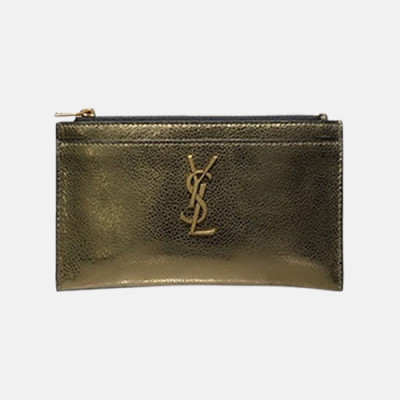 Saint Laurent 2019 Women Monogram Mini Clutch Bag,20CM - 입생로랑 2019 여성용 모노그램 미니 클러치백 554188, SLB0415,20CM,다크옐로우골드