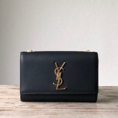 Saint Laurent 2019 Leather Shoulder Bag,20CM - 입생로랑 2019 레더 여성용 숄더백,8529, SLB0425,20CM,블랙