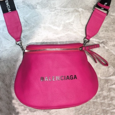 Balenciaga 2019 Leather  Shoulder Bag,24CM - 발렌시아가 2019 남여공용 레더 숄더백,BGB0363,24CM,핫핑크