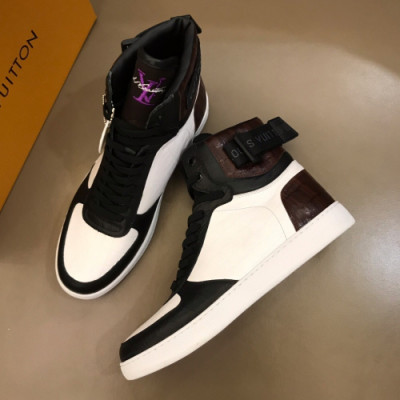 Louis vuitton 2019 Mens Monogram High-top Leather Sneakers - 루이비통 남성 모노그램 하이탑 레더 스니커즈 Lou01160x.Size(240 - 270).브라운