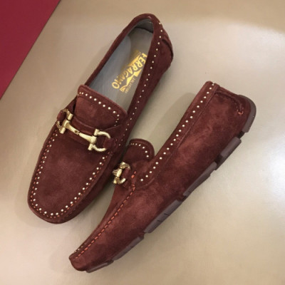 Ferragamo 2019 Mens Metal Gancio Leather Loafer - 페라가모 남성 메탈 간치오 레더 로퍼 Fer0288x.Size(240 - 270).버건디