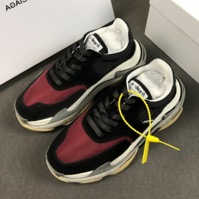 Balenciaga 2019 Mm/Wm Triple'S Clear Sole Runner - 발렌시아가 남자 트리플S 러너 Bal0248x.Size(225 - 275). 버건디