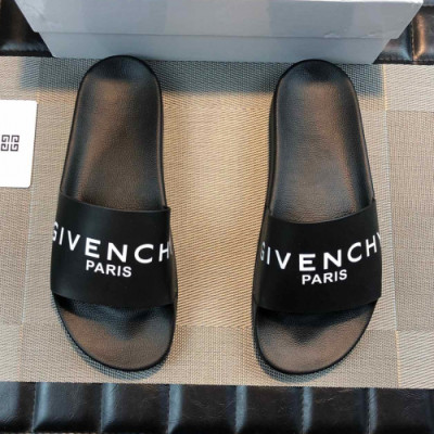 Givenchy 2019 Mens Casual Logo Leather Slipper - 지방시 남성 캐쥬얼 로고 레더 슬리퍼 Giv0194x.Size(240 - 275).블랙