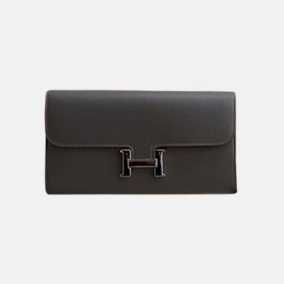 Hermes 2019 Womens Leather Wallet - 에르메스 2019 여성용 레더 장지갑 HERW0034,다크그레이