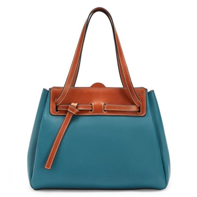 Loewe 2019 Lazo Tote Shoulder Shopper Bag, 32CM - 로에베 2019 라조 토트 숄더 쇼퍼백 ,LOEB0056, 32CM, 블루