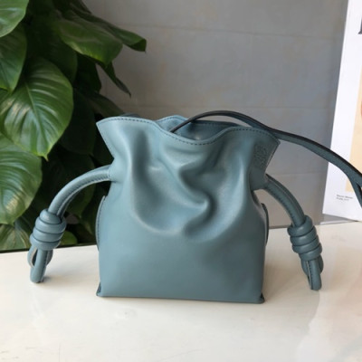 Loewe 2019 Flamenco Knot Mini Tote Shoulder Bag, 17CM - 로에베 2019 플라멩고 노트 미니 토트 숄더백 ,LOEB0084, 17CM, 블루