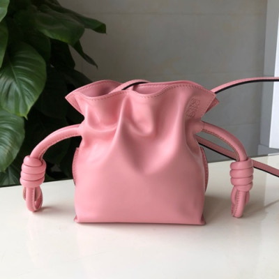 Loewe 2019 Flamenco Knot Mini Tote Shoulder Bag, 17CM - 로에베 2019 플라멩고 노트 미니 토트 숄더백 ,LOEB0086, 17CM, 핑크