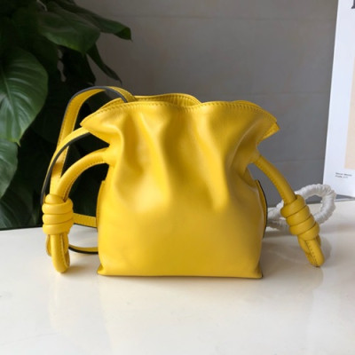 Loewe 2019 Flamenco Knot Mini Tote Shoulder Bag, 17CM - 로에베 2019 플라멩고 노트 미니 토트 숄더백 ,LOEB0088, 17CM, 옐로우