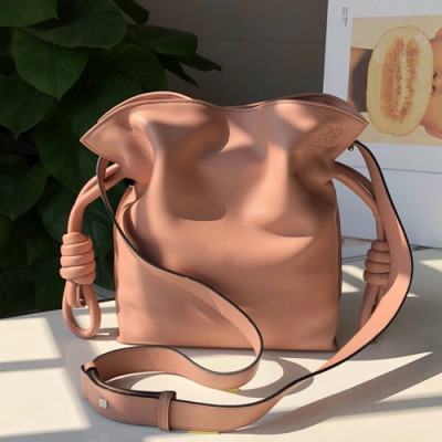 Loewe 2019 Flamenco Knot Small Tote Shoulder Bag, 29.5CM - 로에베 2019 플라멩고 노트 스몰 토트 숄더백 ,LOEB0091, 29.5CM, 핑크