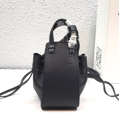 Loewe 2019 Hammock Mini Tote Shoulder Bag, 19.5CM - 로에베 2019 해먹 미니 토트 숄더백 ,10393-LOEB0105, 19.5CM, 블랙