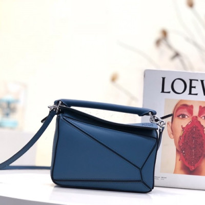 Loewe 2019 Puzzle Mini Shoulder Bag, 18CM - 로에베 2019 퍼즐 미니 숄더백 ,LOEB0122, 18CM, 블루