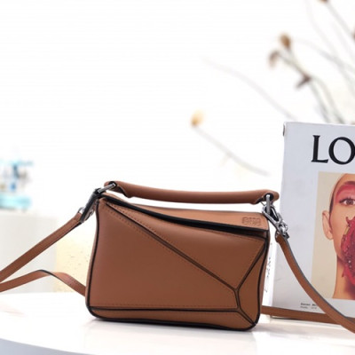 Loewe 2019 Puzzle Mini Shoulder Bag, 18CM - 로에베 2019 퍼즐 미니 숄더백 ,LOEB0123, 18CM, 브라운