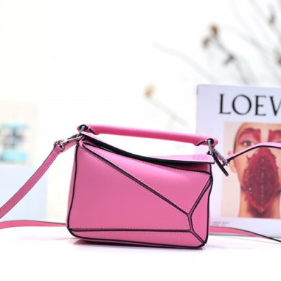 Loewe 2019 Puzzle Mini Shoulder Bag, 18CM - 로에베 2019 퍼즐 미니 숄더백 ,LOEB0126, 18CM, 핑크