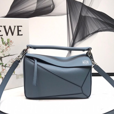 Loewe 2019 Puzzle Small Shoulder Bag, 24CM - 로에베 2019 퍼즐 스몰 숄더백 ,LOEB0137, 24CM,블루