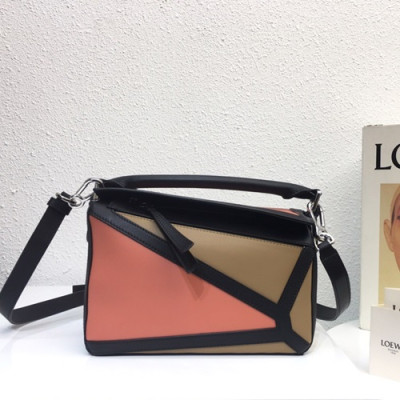 Loewe 2019 Puzzle Small Shoulder Bag, 24CM - 로에베 2019 퍼즐 스몰 숄더백 ,LOEB0146, 24CM,핑크