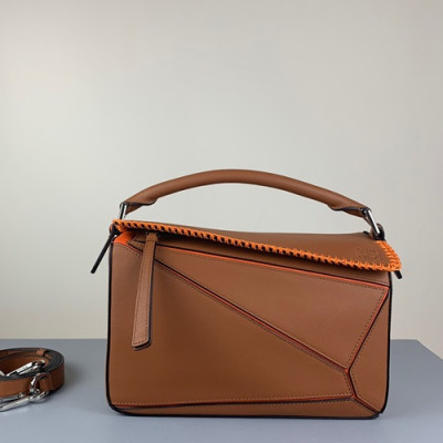 Loewe 2019 Puzzle Small Shoulder Bag, 24CM - 로에베 2019 퍼즐 스몰 숄더백 ,LOEB0154, 24CM,브라운