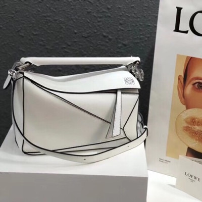 Loewe 2019 Puzzle Small Shoulder Bag, 24CM - 로에베 2019 퍼즐 스몰 숄더백 ,LOEB0158, 24CM,화이트