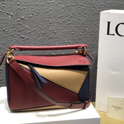 Loewe 2019 Puzzle Small Shoulder Bag, 24CM - 로에베 2019 퍼즐 스몰 숄더백 ,LOEB0160, 24CM,와인