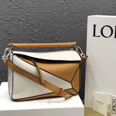 Loewe 2019 Puzzle Small Shoulder Bag, 24CM - 로에베 2019 퍼즐 스몰 숄더백 ,LOEB0163, 24CM,화이트