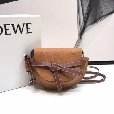 Loewe 2019 Gate Mini Shoulder Bag, 15CM - 로에베 2019 게이트 미니 숄더백 ,LOEB0231,15CM, 브라운