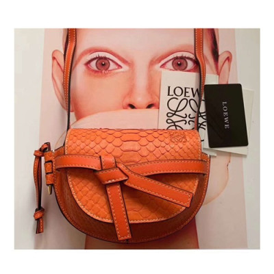 Loewe 2019 Gate Mini Shoulder Bag, 15CM - 로에베 2019 게이트 미니 숄더백 ,LOEB0241,15CM, 오렌지