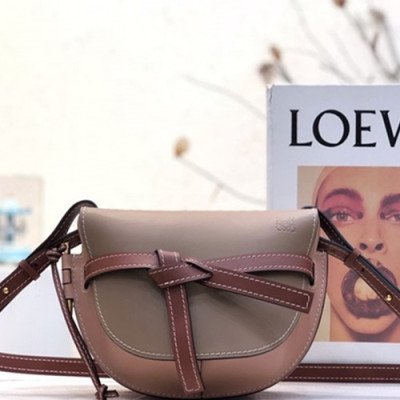 Loewe 2019 Gate Small Shoulder Bag,20CM - 로에베 2019 게이트 스몰 숄더백 ,LOEB0259, 20CM,베이지그레이+핑크