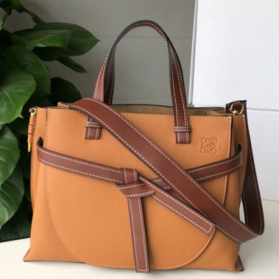 Loewe 2019 Gate Large Tote Shoulder Bag,38CM - 로에베 2019 게이트 라지 토트 숄더백 ,LOEB0274, 38CM,브라운