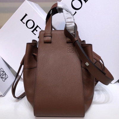 Loewe 2019 Hammock Large Tote Shoulder Bag, 31CM - 로에베 2019 해먹 라지 토트 숄더백 ,061843-LOEB0311, 31CM, 다크브라운