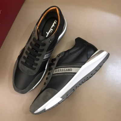 Ferragamo 2018 Mens Leather sneakers/Running Shoes - 페레가모 남성 레더 스니커즈/런닝화 Fer0290x.Size(240 - 270).블랙