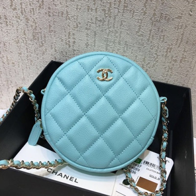 Chanel 2019 Women Mini Cross Bag,12cm - 샤넬 2019 여성용 미니 크로스백 CHAB0824, 12cm,스카이블루