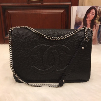 Chanel 2019 Women Leather Chain Shoulder Bag ,30CM - 샤넬 2019 여성용 레더 체인 숄더백,CHAB0868,30CM,블랙