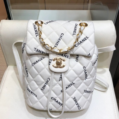 Chanel 2019 Canvas Women Back Pack ,22CM - 샤넬 2019 캔버스 여성용 백팩,CHAB0897,22CM,화이트